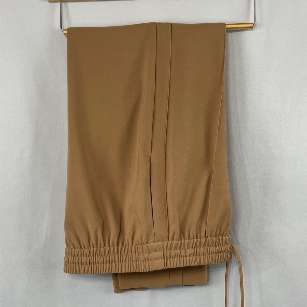 Express High-Waisted Seamed Ankle Joggers in Beige Pecan - Size Small